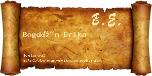 Bogdán Erika névjegykártya