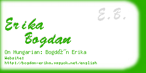 erika bogdan business card